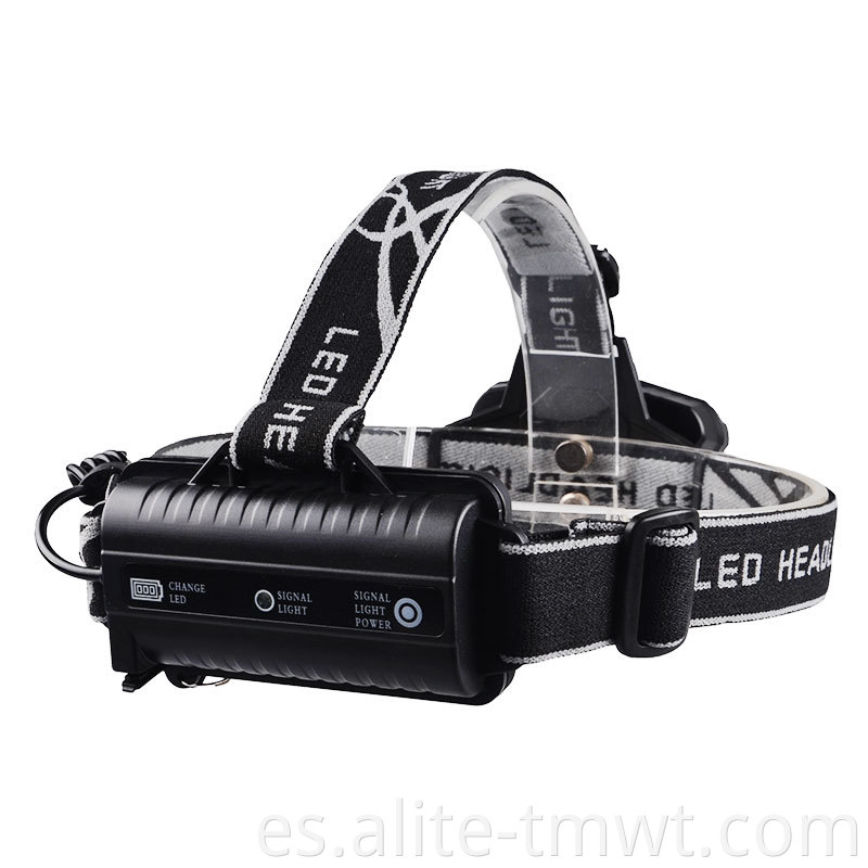 Aluminio de alta calidad 1800 Lúmenes recargables 5Led Headlamp más brillante 18650 3*T6+2*R2 LED FEARL